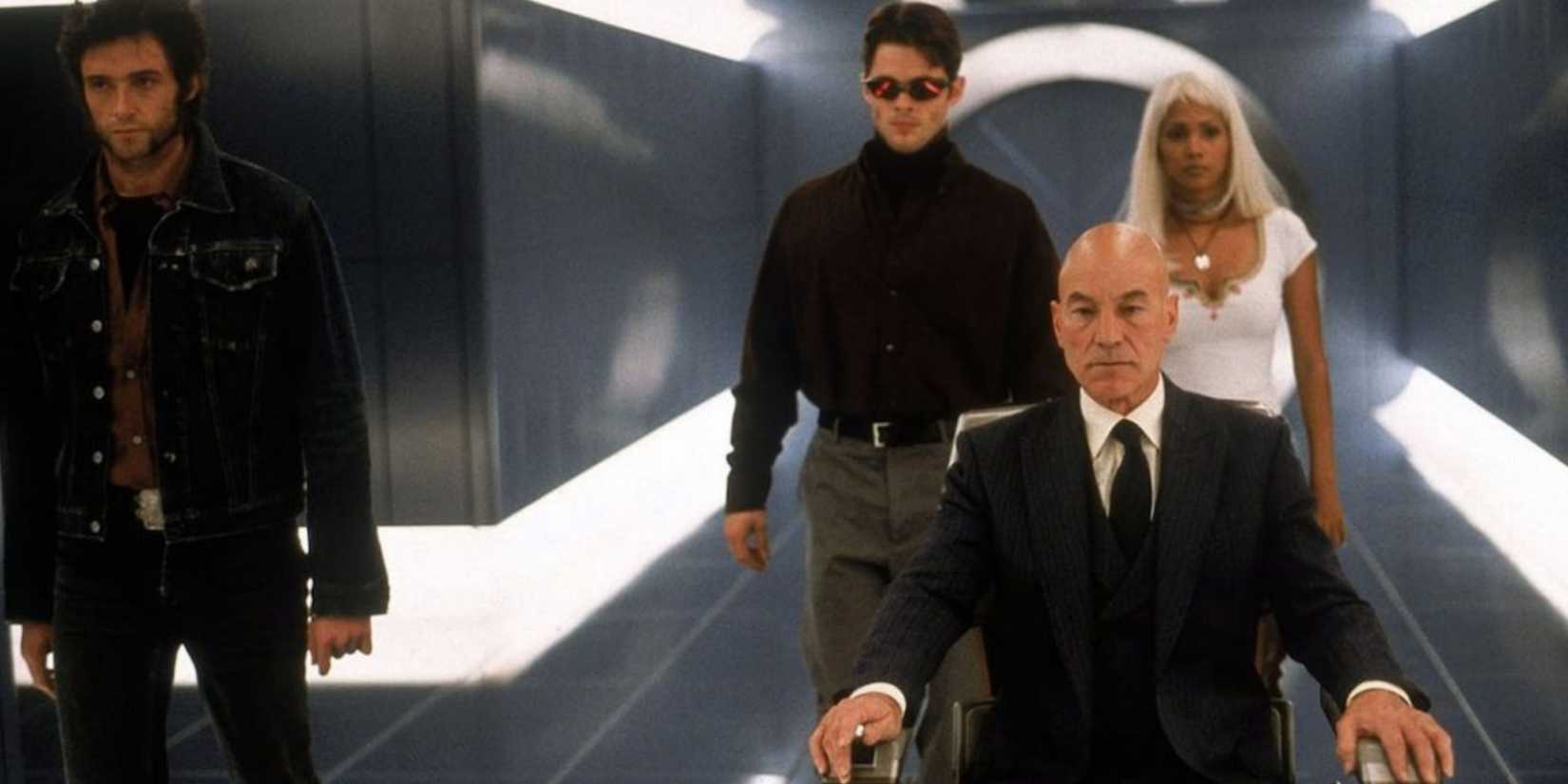 Hugh Jackman, Patrick Stewart, Halle Berry and James Marsden from 2000's X-Men.