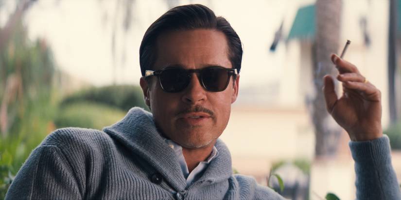 Jack Conrad, played by Brad Pitt, gives an interview after his recent movies have bombed in Babylon.