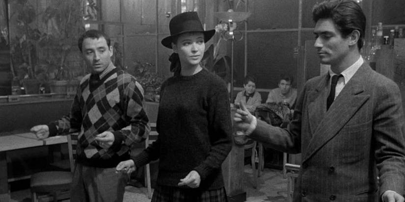 Anna Karina as Odile, Sami Frey as Franz, and Claude Brasseur as Arther in Band of Ousiders