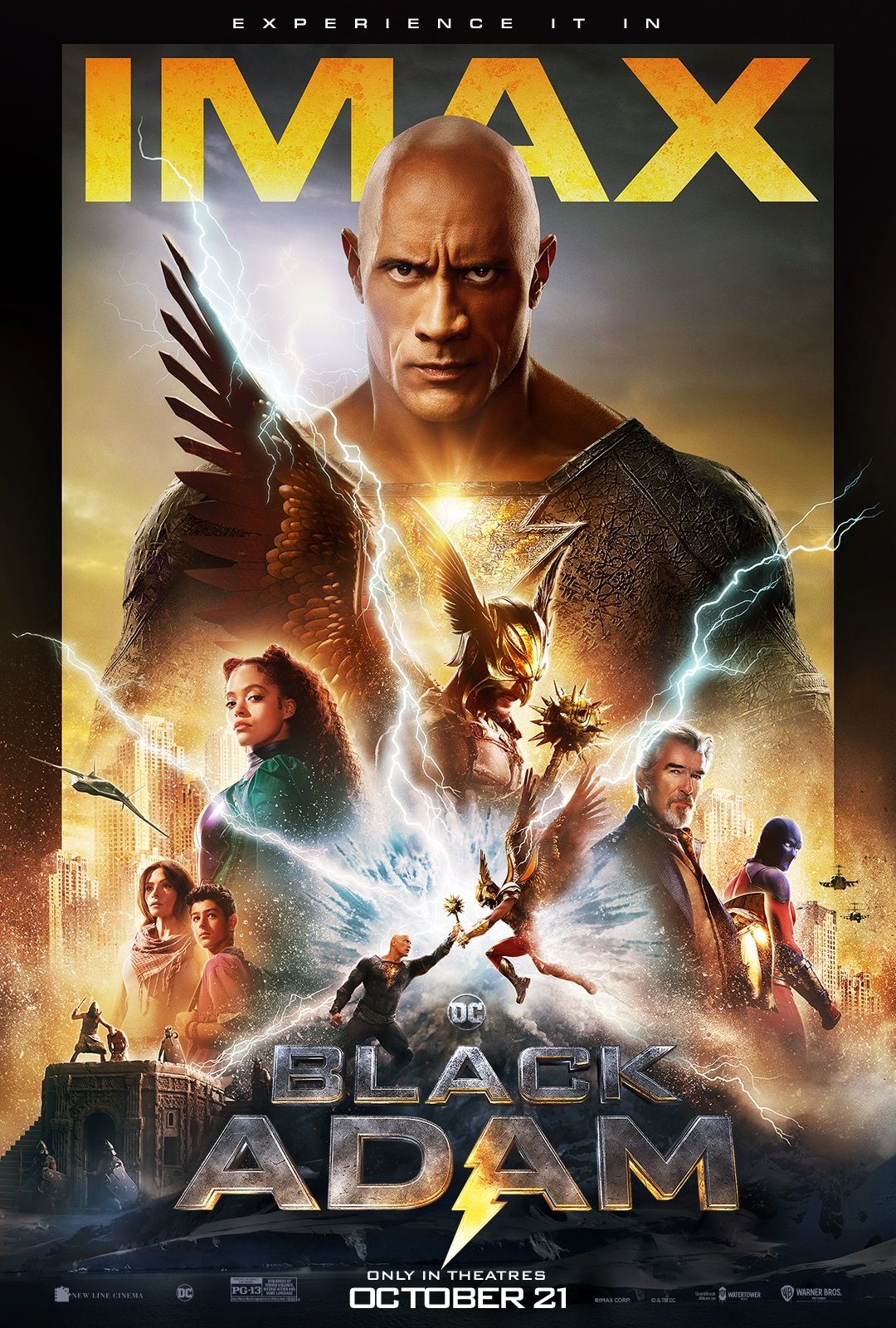 Black Adam IMAX Poster Sees Thunderous Clash With the JSA