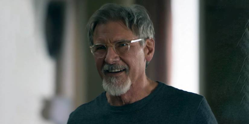Harrison Ford wearing glasses and smiling in The Age of Adaline.