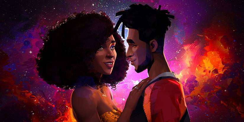 Entergalactic Jessica Williams and Scott Mescudi's characters gazing lovingly at each other. 