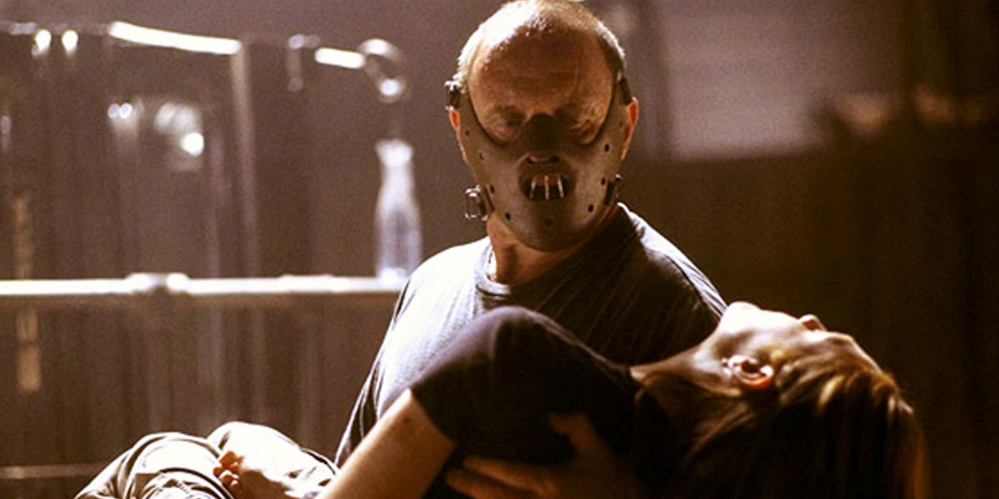 Hannibal-Lecter-holding-Clarice-Starling 6 Greatest Thriller Movie Trilogies of All Time
