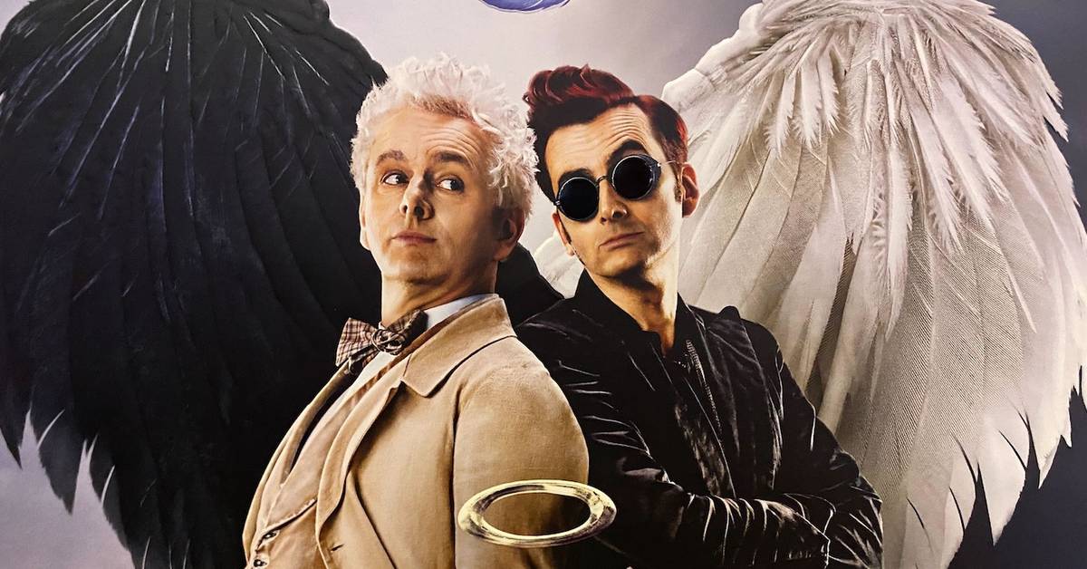 FOTAP G-Omens Make-up-Tasche – Motiv „Crowley & Aziraphale Flügel“ | Wasserdicht, 23,5x17 Cm, Für Reisen & Geschenke