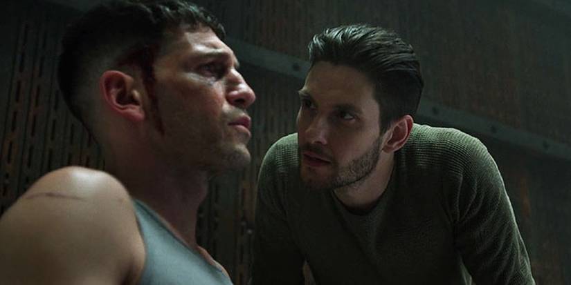 Billy interrogating Frank in The Punisher