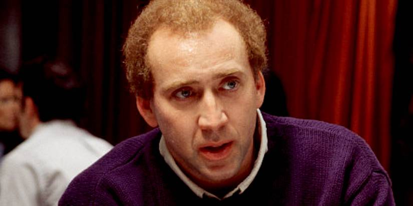 close-up of Nicolas Cage as Donald Kaufman