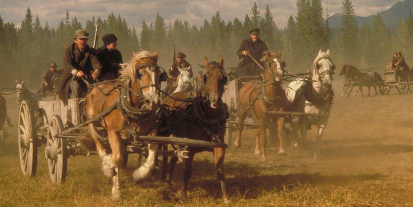 Wagons racing in heavens-gate