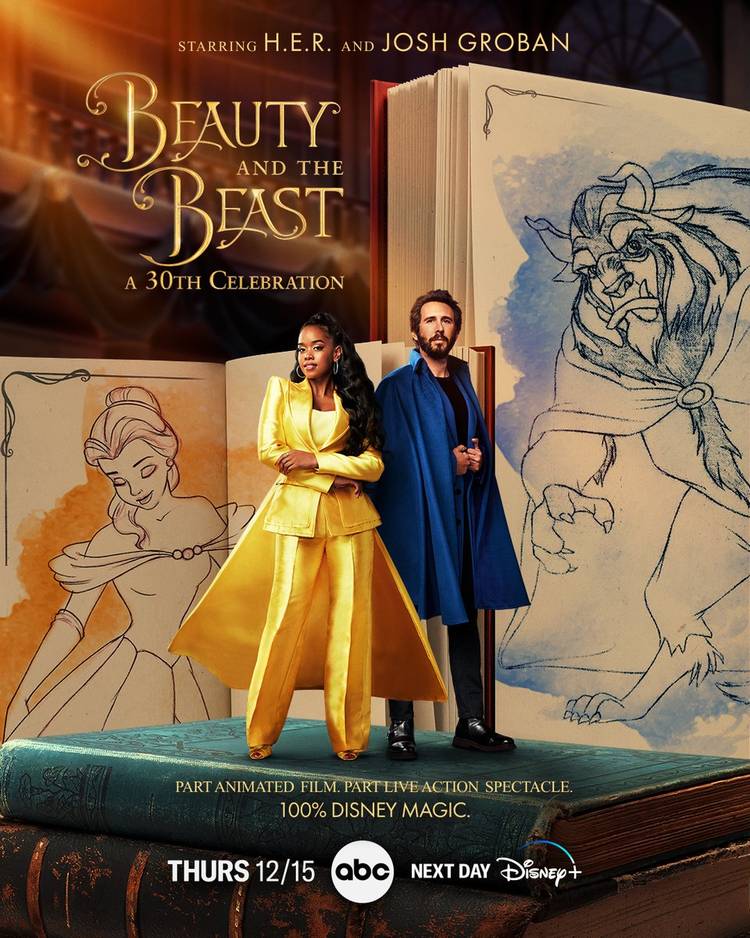 H.E.R. & Josh Groban Are Beauty and the Beast on 30th Special Poster