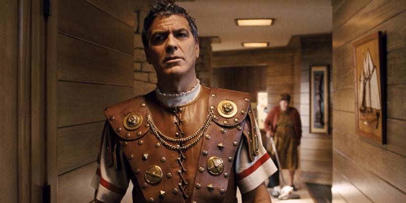 Baird Whitlock looking confused while wearing a Roman costume in Hail, Caesar!