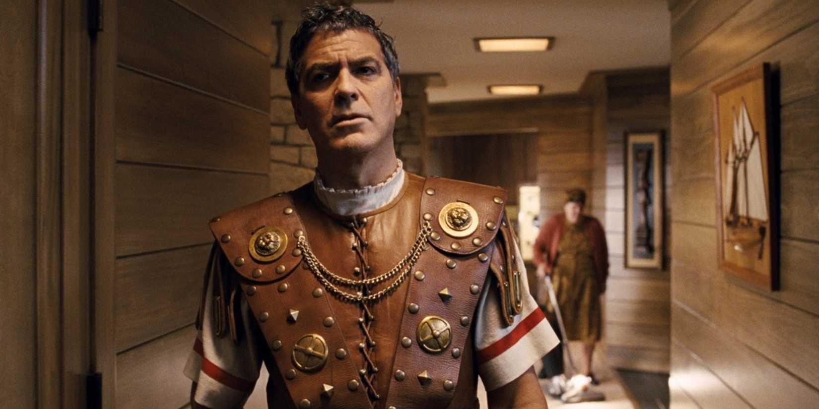 Baird Whitlock looking confused while wearing a Roman costume in Hail, Caesar!