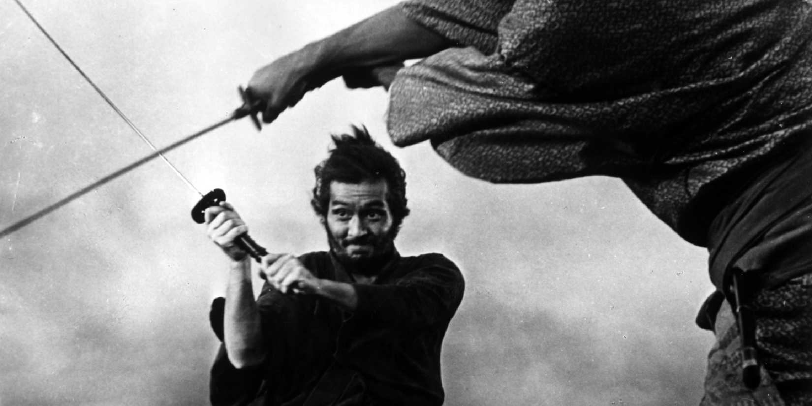 Two samurai fighting in Harakiri - fight - 1962