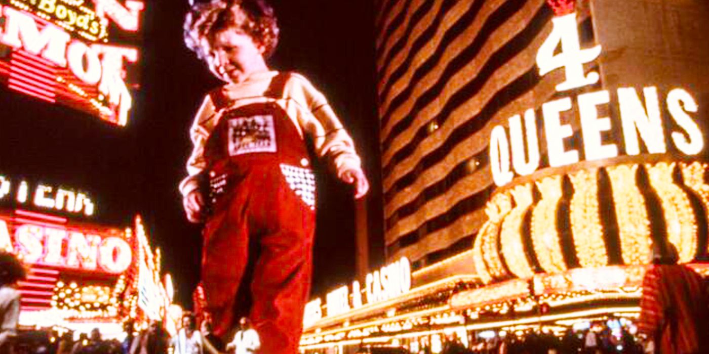 A giant baby walking through Las Vegas in Honey, I Blew Up The Kid