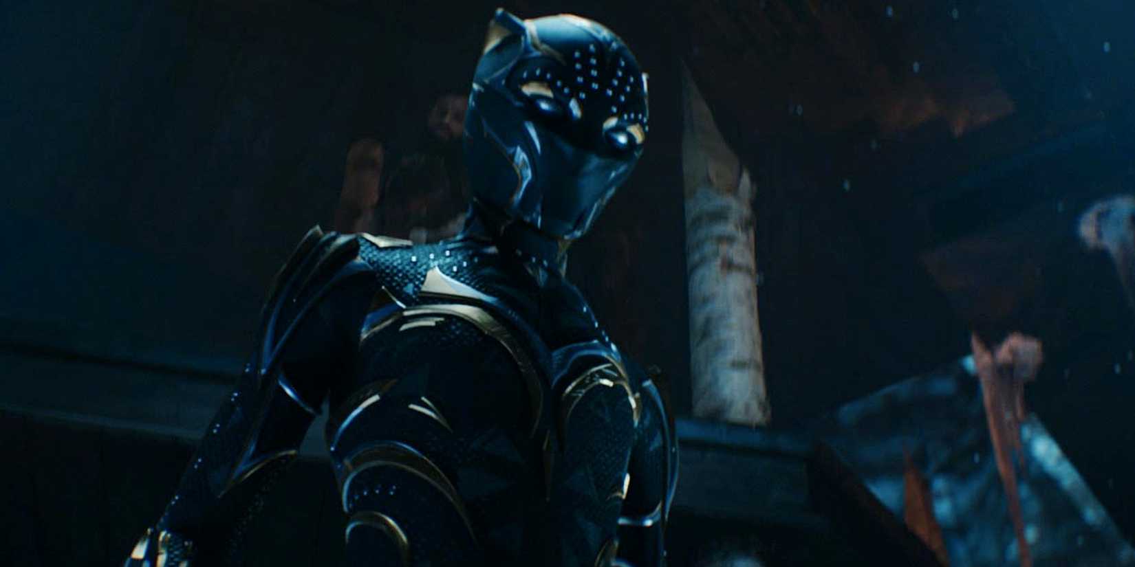 Letitia Wright as Shuri in her Black Panther suit in 'Black Panther: Wakanda Forever'.