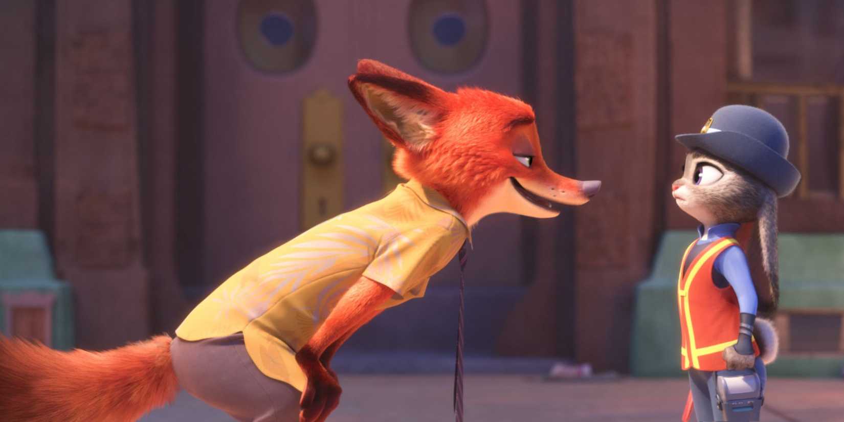 Nick talking to Judy in Zootopia
