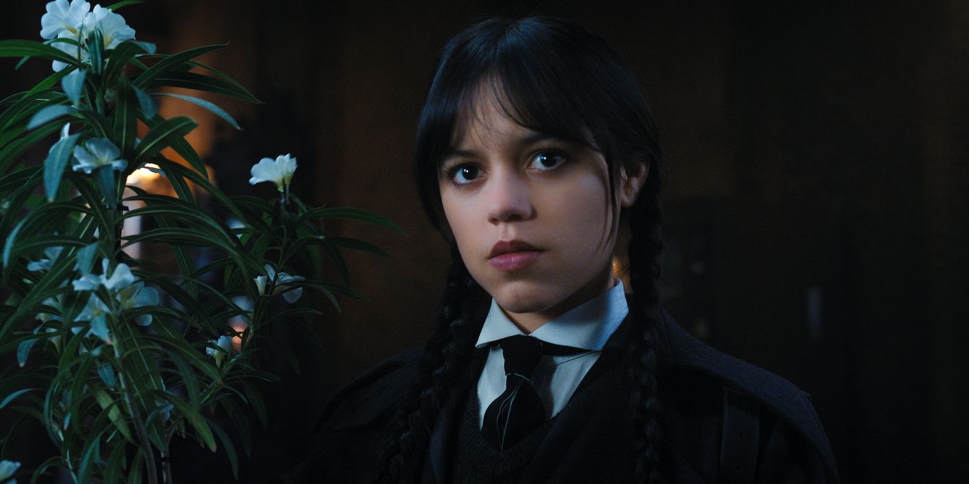 When buried family secrets are unearthed, a dark prophecy must be stopped! Answer trivia minigames synced to Jenna Ortega in Wednesday Season 2 Episode 8: This Means Woe (2025).