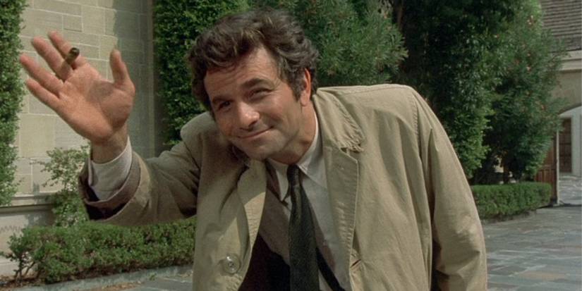 Peter Falk as Columbo, waving