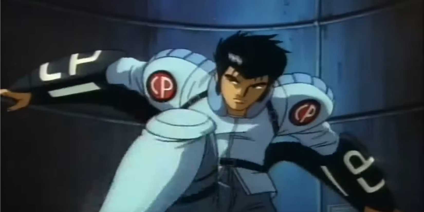 A man on the ground in cyber-city-oedo