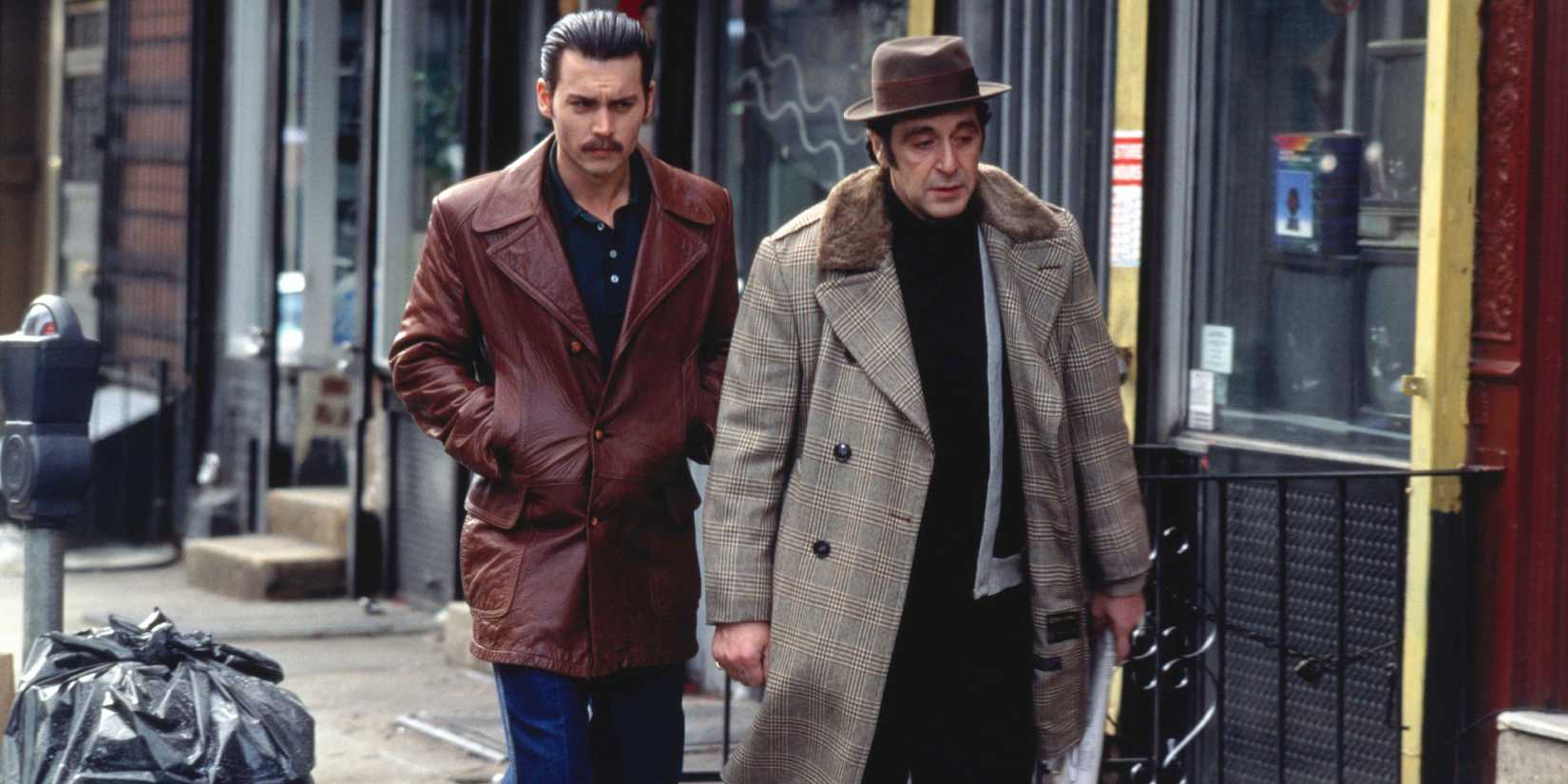 Johnny Depp and Al Pacino in Donnie Brasco - 1997
