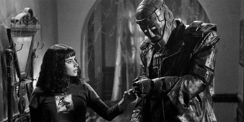 Diane Guerrero as Crazy Jane and Brendan Fraser as Robotman in Doom Patrol episode "Nostalgia Patrol"