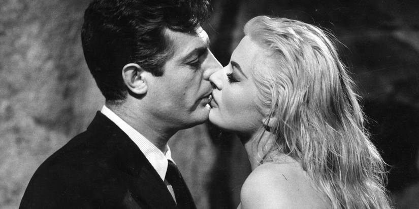 Marcello Mastroianni and Anita Ekberg in 'La Dolce Vita' 