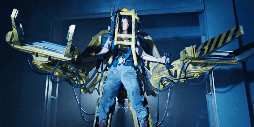 Ellen Ripley in an exosuit in Aliens.