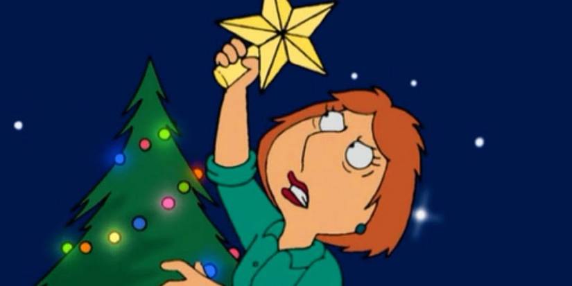 Lois struggles to put a star on top of a Christmas tree in A Very Special Family Guy Freakin' Christmas.