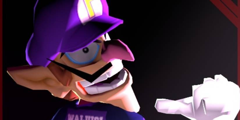 Waluigi smirking