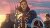 Captain Carter with the Howling Commandos behind her in 'What If...?'
