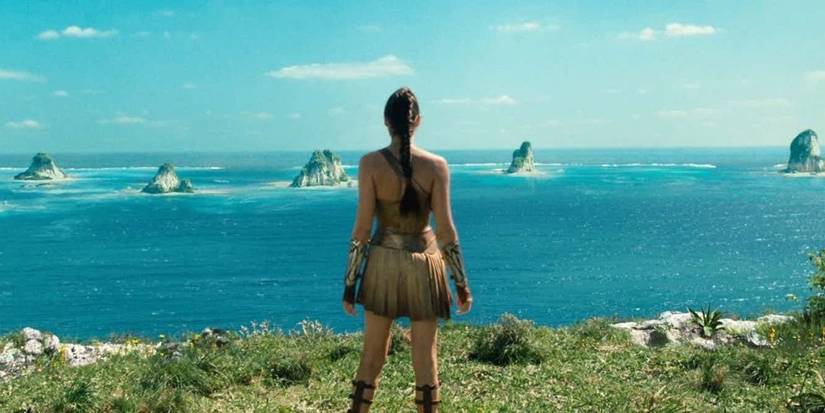 Gal Gadot as Wonder Woman on Themyscira