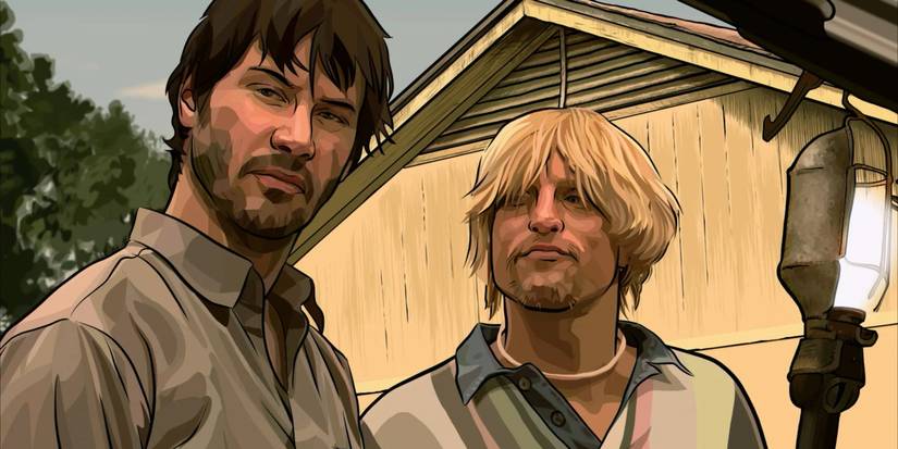 Bob and Ernie looking in the same direction in A Scanner Darkly (2006)