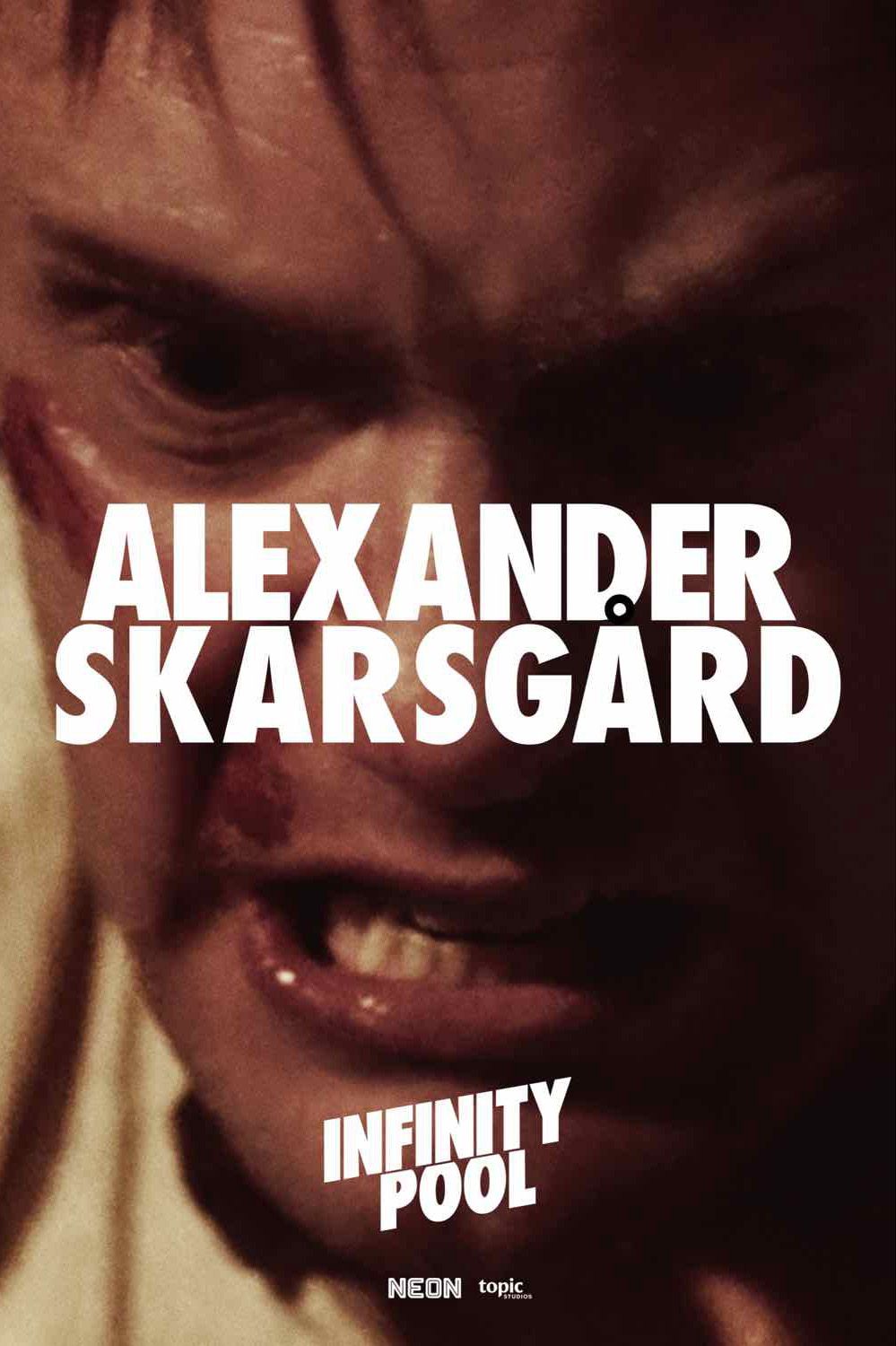 Infinity Pool Character Posters Get Horrifically Up Close and Personal