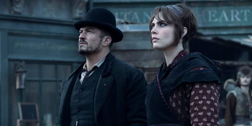 Orlando Bloom and Cara Delevingne in Carnival Row Season 2 