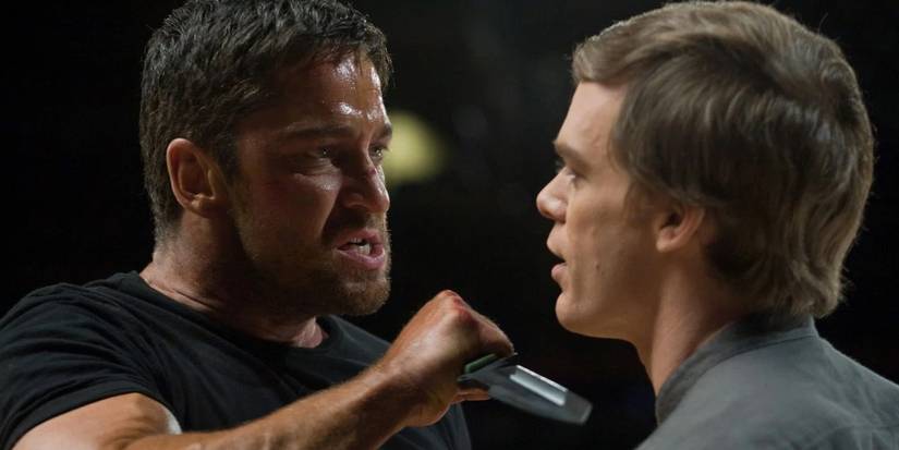 Gerard Butler fighting Michael C. Hall in Gamer (2009)