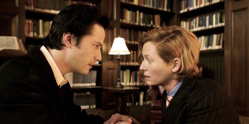 Keanu Reeves and Tilda Swinton in 'Constantine'