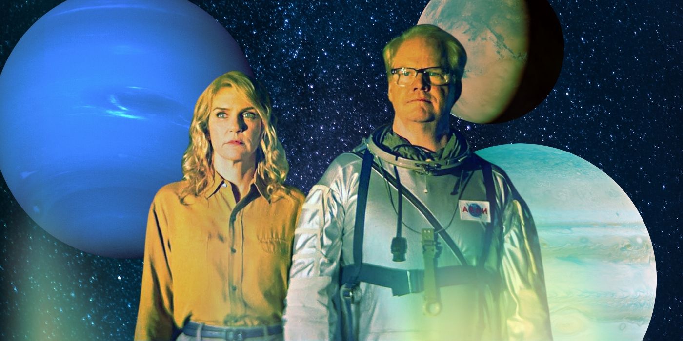 Jim Gaffigan and Rhea Seehorn in Linoleum
