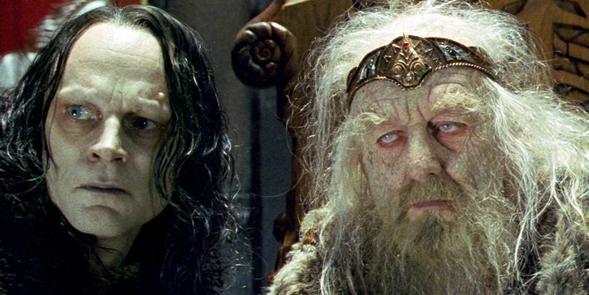 Brad Dourif and Bernard Hill as Grima and Theoden in 'The Lord of the Rings: The Two Towers'