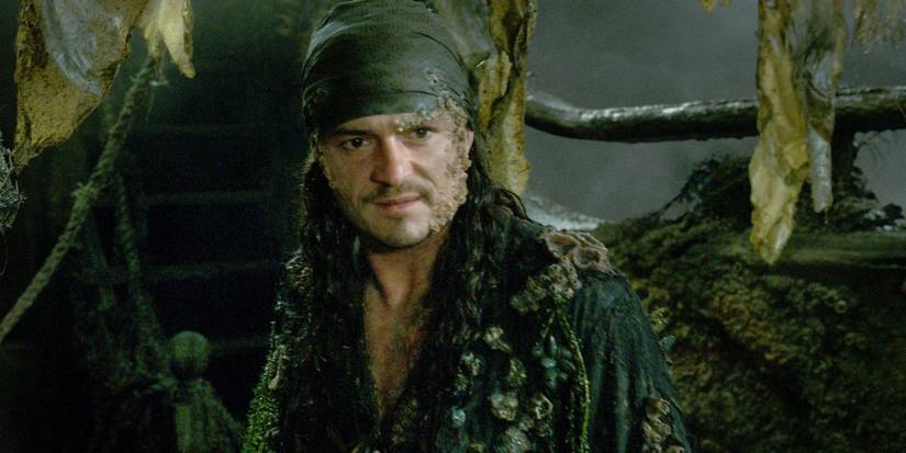 Will Turner covered in sea-elements in Pirates of the Caribbean Dead Men Tell No Tales