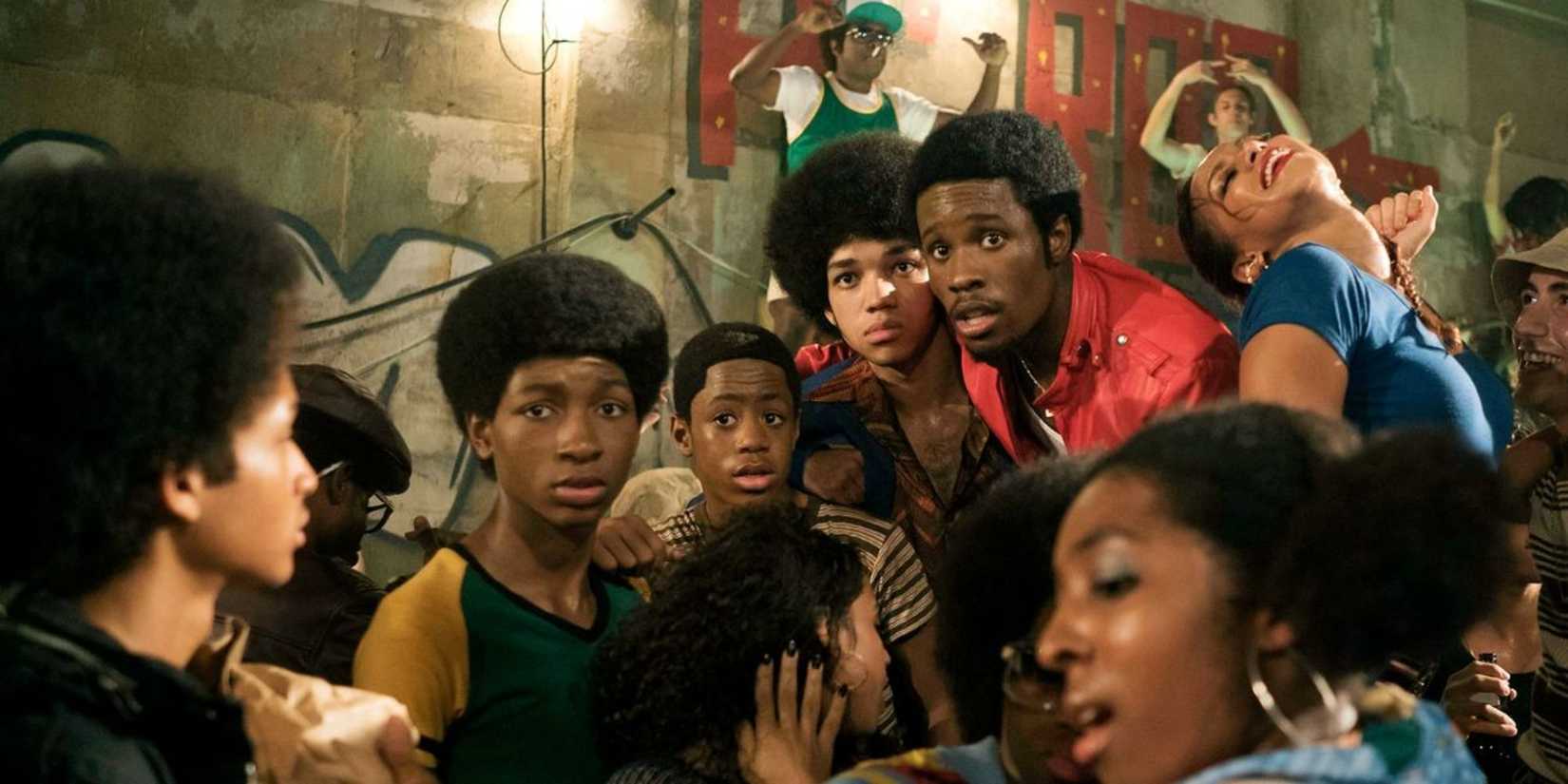 A group of young people looking at the camera in The Get Down (2016).