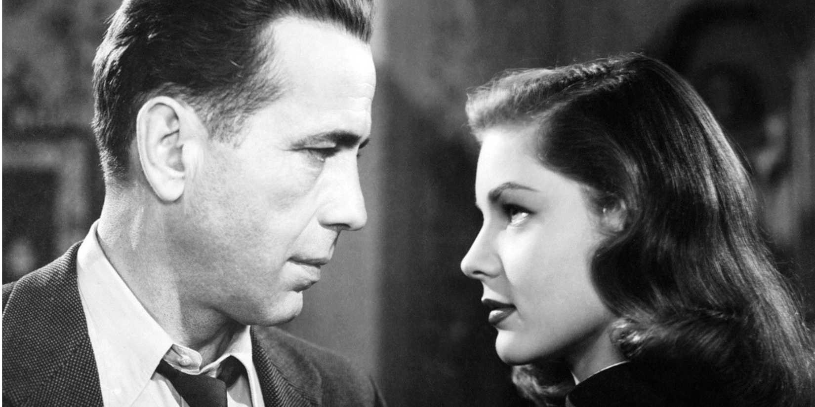 Jumphrey Bogart and Lauren Baccall in The-Big-Sleep