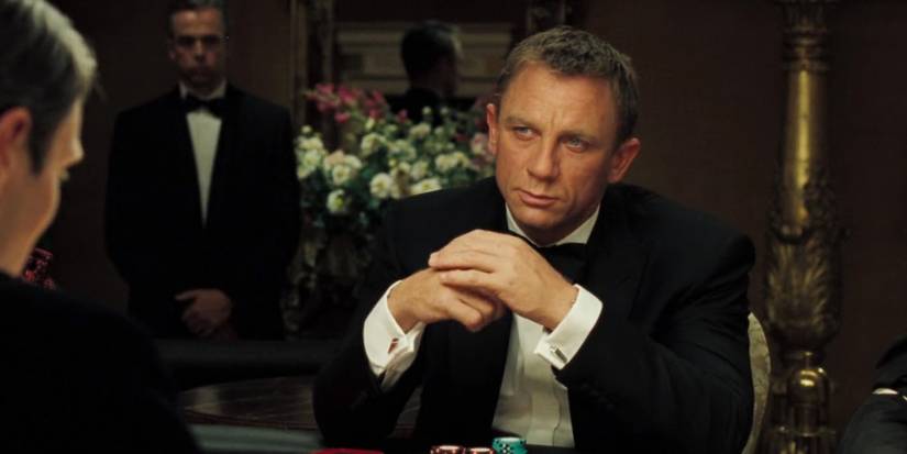 Daniel Craig playing a game at the casino in 'Casino Royale'