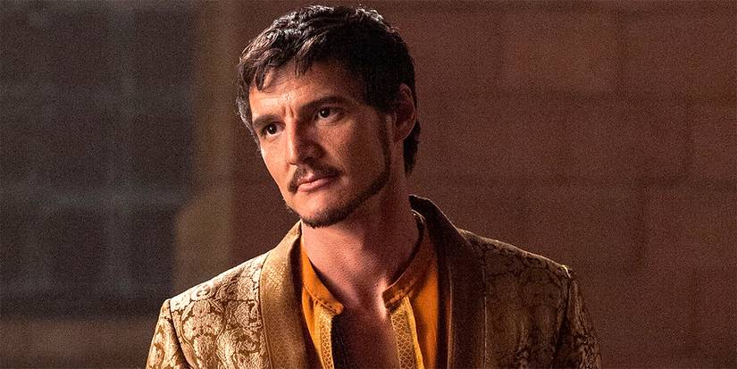 Pedro Pascal as Oberyn Martell looking intently in Game of Thrones.