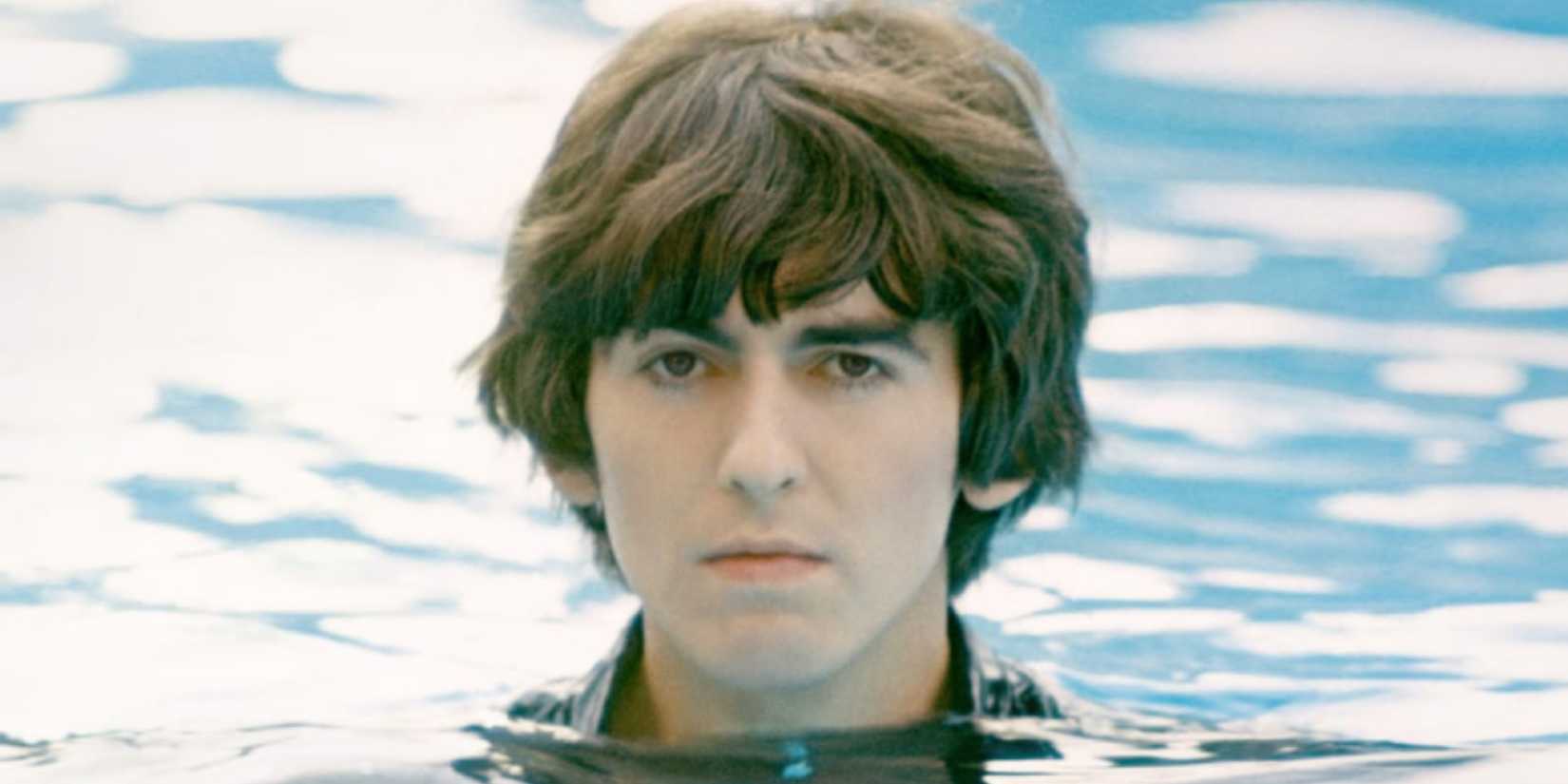 George Harrison in a pool with his head out in George Harrison_ Living in the Material World - 2011