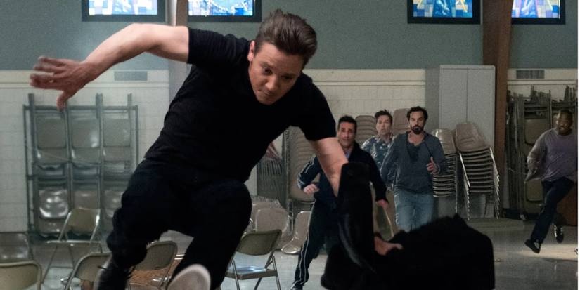 A man jumping over the counter in Tag