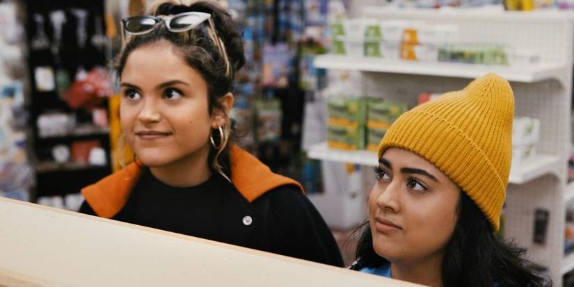  Sunny and Lupe at a drugstore counter in Plan B.