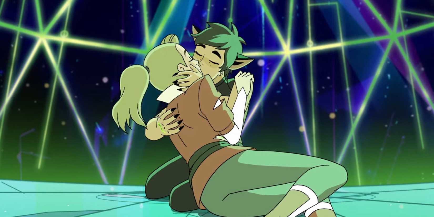 Catra and Adora's kiss from series final of 'She-Ra and the Princesses of Power'