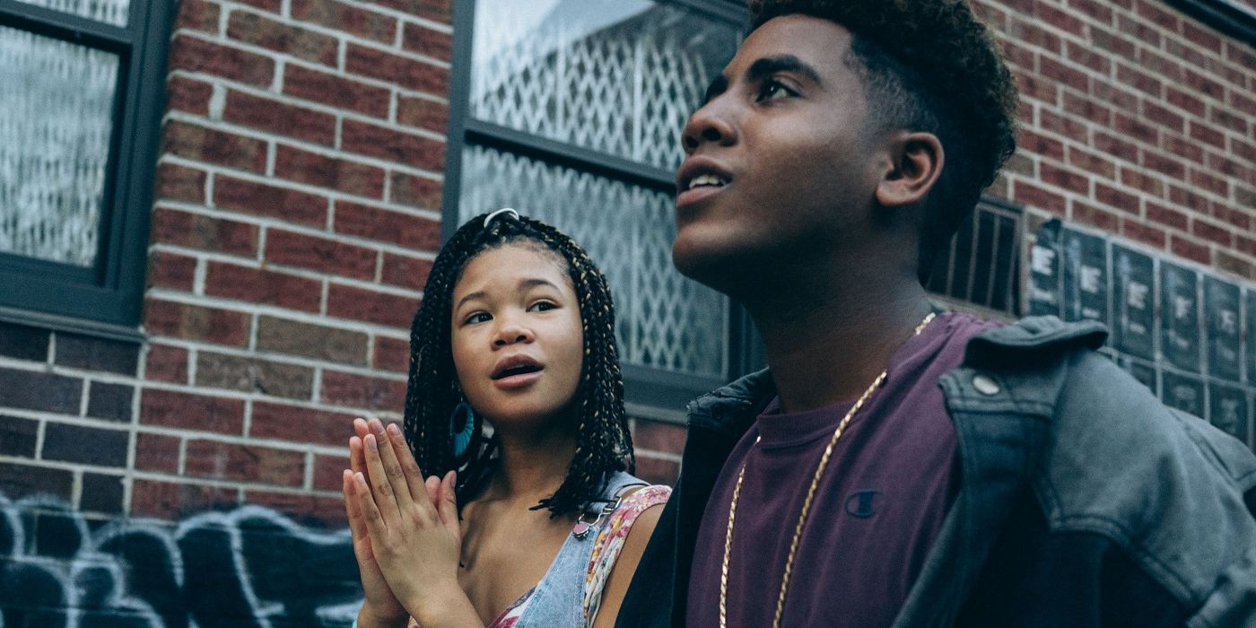 Storm Reid as Lisa and Jharrel Jerome as Korey Wise, spending time together before Korey parts ways in 'When They See Us'.
