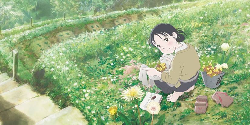 Suzu sitting on the grass in In This Corner of the World.