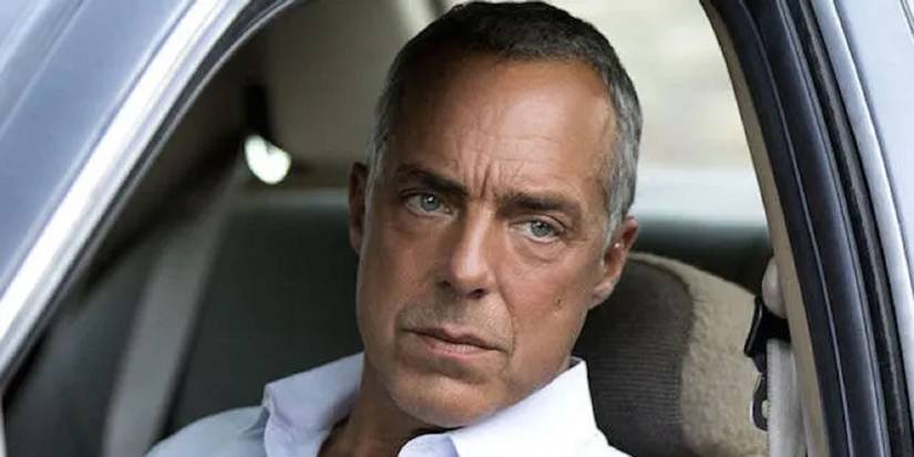 Titus Welliver as Harry Bosch sitting in a car on a stakeout in Bosch series