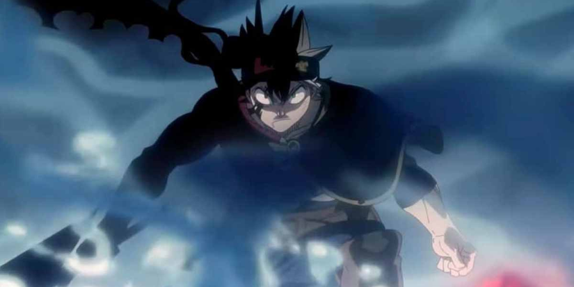 Asta surrounded by smoke in Black Cover.