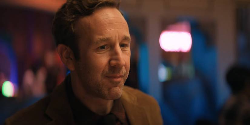 Chris O'Dowd looking serious in Big Door Prize.